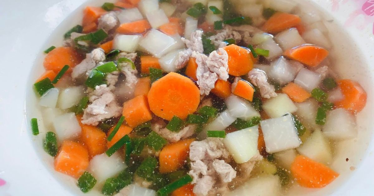 Canh su hào thịt băm